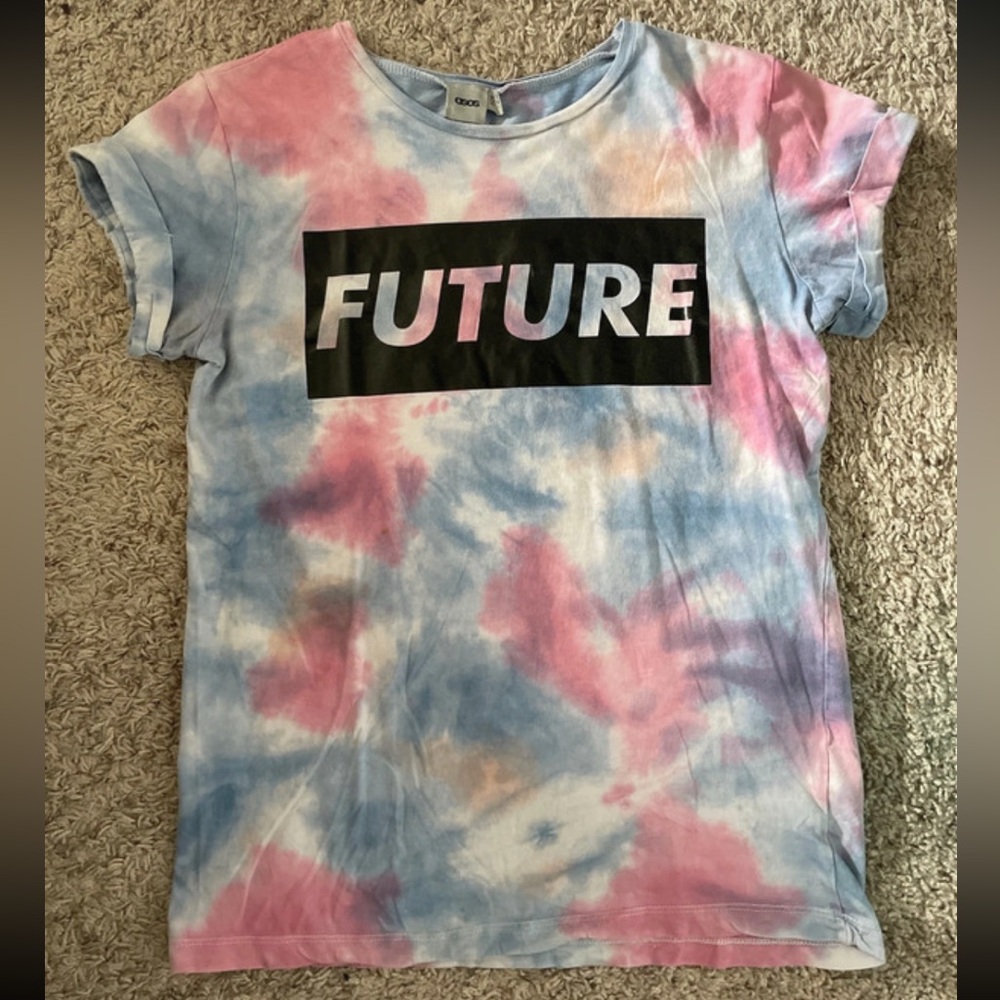 ASOS Tie-Dye Tee - Blue and Pink